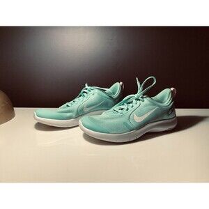 Nike Flex Experience Size 5.5 Youth (Women’s 7) Running Shoes Mint Green/Aqua